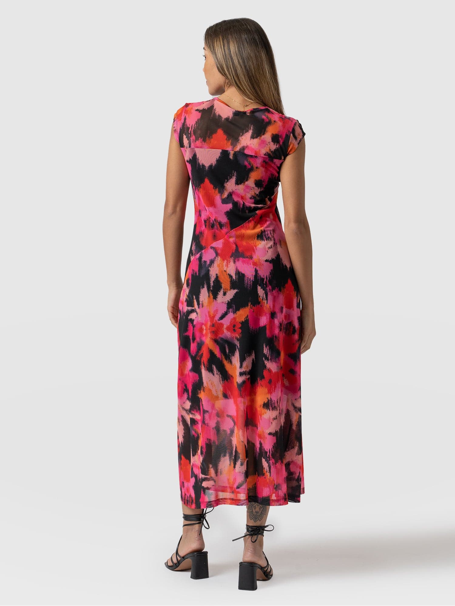 Poppy Mesh Dress Black Soft Focus - Women's Dresses | Saint + Sofia® EU